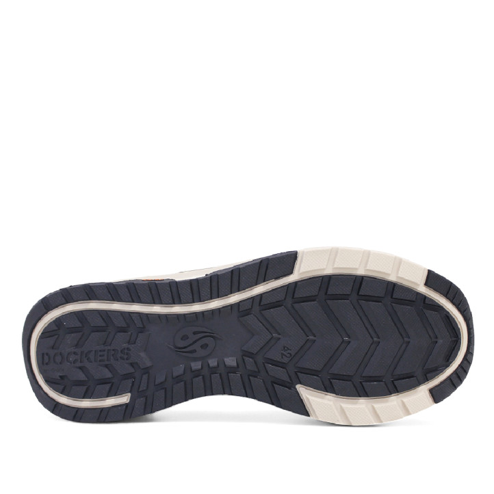Botines DOCKERS taupe con etiqueta colgante naranja y cuello textil - Querol online
