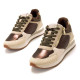 Zapatillas urban Maria Mare narita beige y marrón con paneles con diferentes texturas - Querol online