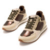 Zapatillas urban Maria Mare narita beige y marrón con paneles con diferentes texturas