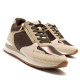 Zapatillas urban Maria Mare narita beige y marrón con paneles con diferentes texturas - Querol online