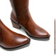 BOTAS COWBOY DE PIEL CUERO CON CREMALLERA FLORA PORRONET - Querol online