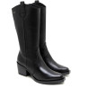 BOTAS COWBOY DE PIEL NEGRO CON CREMALLERA FLORA PORRONET