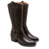 BOTAS COWBOY DE PIEL MOKA CON CREMALLERA FIONA PORRONET