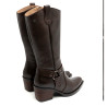 BOTAS COWBOY DE PIEL MOKA CON CREMALLERA FIONA PORRONET