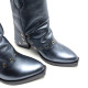 BOTAS COWBOY DE PIEL PLOMO METALIZADO TACHUELAS FLORENCE PORRONET - Querol online
