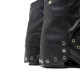 BOTAS DOBLE FAZ DE PIEL NEGRO CON TACHUELAS FLAVIA PORRONET - Querol online