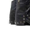 BOTAS DOBLE FAZ DE PIEL NEGRO CON TACHUELAS FLAVIA PORRONET