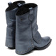 BOTAS DOBLE FAZ DE PIEL PLOMO CON TACHUELAS FAITH PORRONET - Querol online