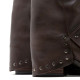BOTAS DOBLE FAZ DE PIEL MOKA CON TACHUELAS FIORELLA PORRONET - Querol online