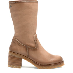 BOTAS DE PIEL CON CREMALLERA TAUPE MARNI PORRONET - Querol online
