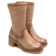 BOTAS DE PIEL CON CREMALLERA TAUPE MARNI PORRONET - Querol online