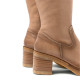 BOTAS DE PIEL CON CREMALLERA TAUPE MARNI PORRONET - Querol online