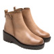 BOTINES DE PIEL CON CUÑA Y CREMALLERA TAUPE ELENA PORRONET - Querol online