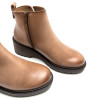 BOTINES DE PIEL CON CUÑA Y CREMALLERA TAUPE ELENA PORRONET