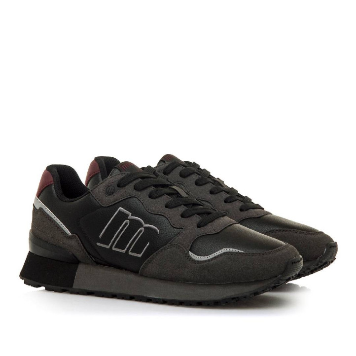 Zapatillas deportivas Mustang joggo classic negras de inspiración retro running - Querol online