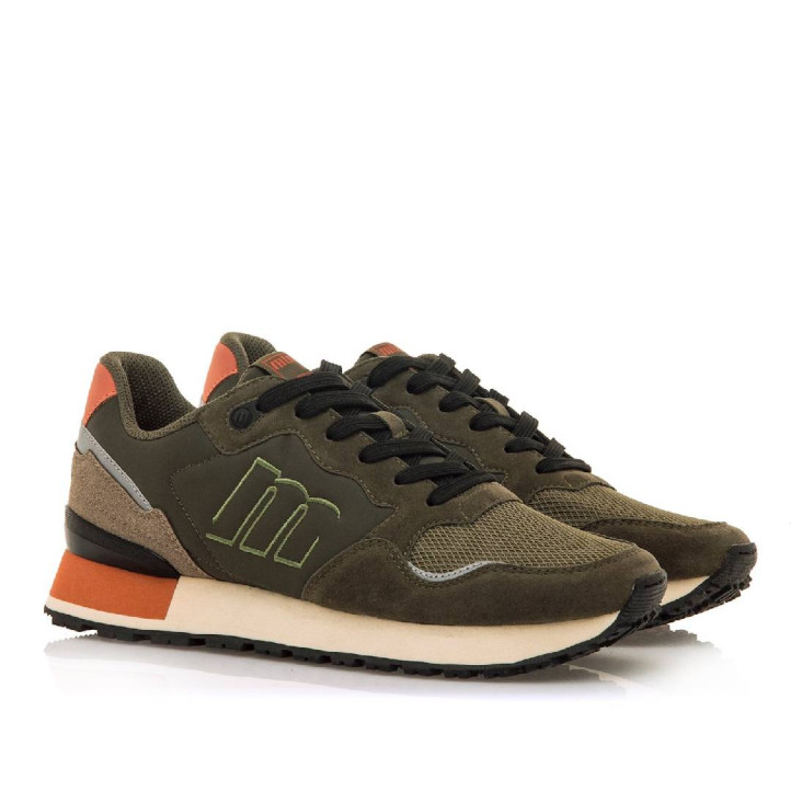 Zapatillas deportivas Mustang joggo classic verdes de inspiración retro running - Querol online