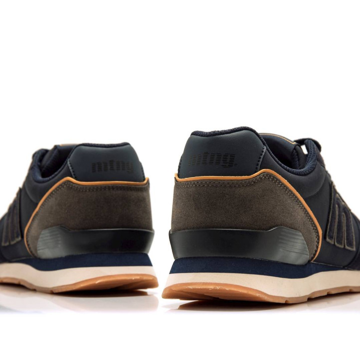 Sabatilles esportives Mustang joggo classic blau marí amb detalls marrons - Querol online