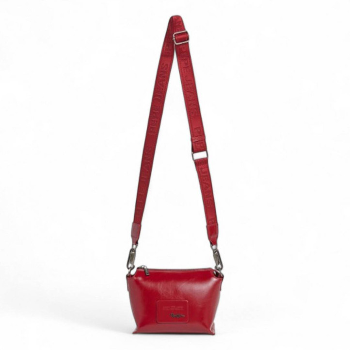 Bolso Pepe Jeans edith glossy rojo estilo bandolera - Querol online