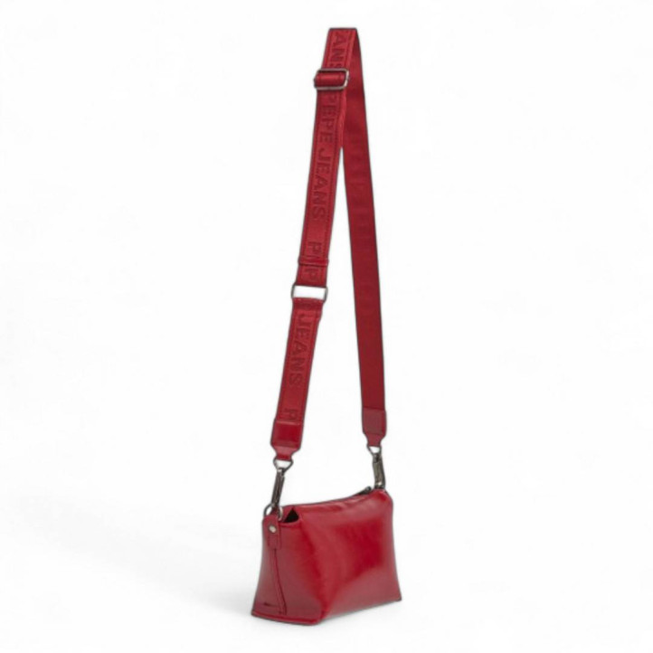 Bolso Pepe Jeans edith glossy rojo estilo bandolera - Querol online