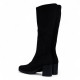Botas tacón Miss Elastic negras de lycra de caña alta - Querol online