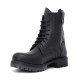 Botines planos Coronel Tapioca marrones de piel con cordones, cremallera lateral y lengüeta alta - Querol online
