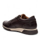 Zapatos sport Kangaroos marrones con cordón elástico y cremallera lateral con suela blanca y marrón - Querol online