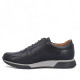 Zapatos sport Kangaroos negros con cordón elástico y cremallera laterla con suela blanca y negra - Querol online