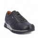 Zapatos sport Kangaroos negros con cordón elástico y cremallera laterla con suela blanca y negra - Querol online