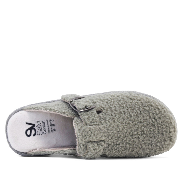 Zapatillas casa Salvi madrid teddy kaki - Querol online