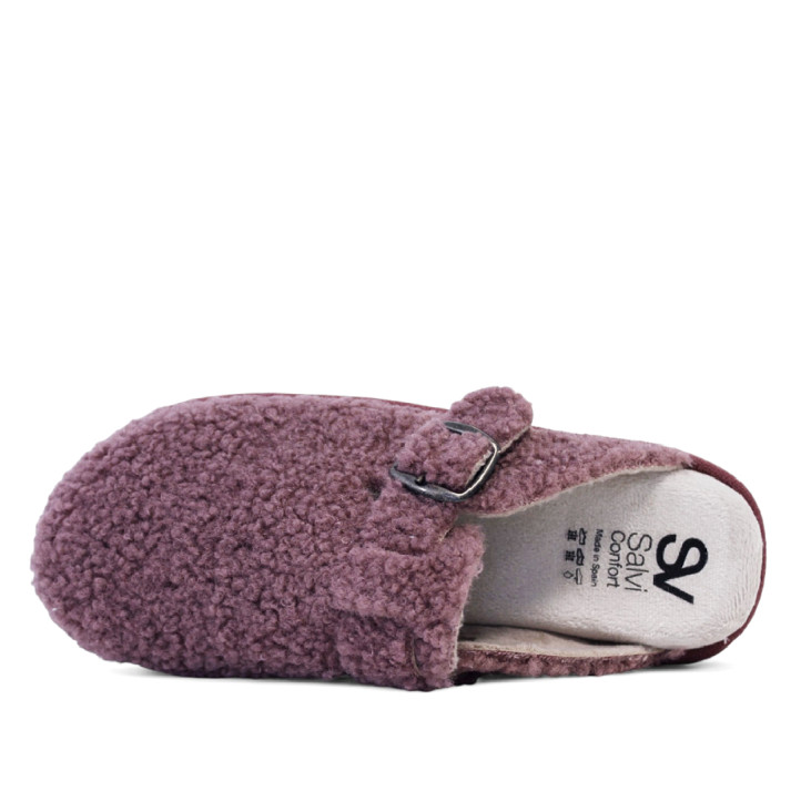 Zapatillas casa Salvi madrid teddy malva - Querol online
