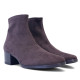 Botines tacón Miss Elastic marrón chocolate de lycra efecto calcetín - Querol online