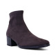 Botins de taló Miss Elastic marró xocolata de lycra efecte mitjó - Querol online