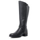 Botas planas Owel lyon negras con hebilla decorativa y elástico posterior - Querol online