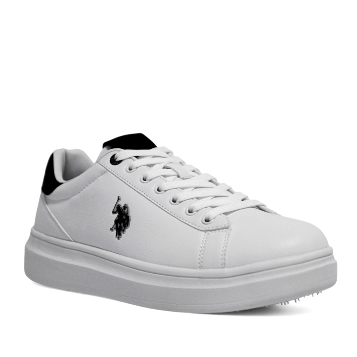 Zapatillas deportivas U.S. POLO ASSN. cody blancas con detalles azules - Querol online