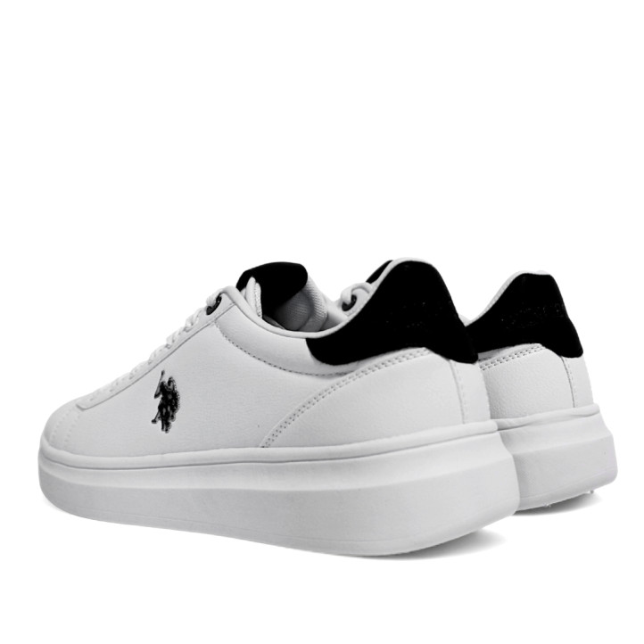 Zapatillas deportivas U.S. POLO ASSN. cody blancas con detalles azules - Querol online