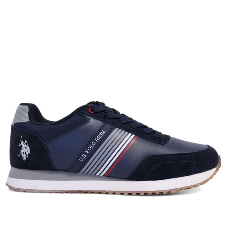 Zapatillas deportivas U.S. POLO ASSN. xirio azules con diferentes texturas - Querol online