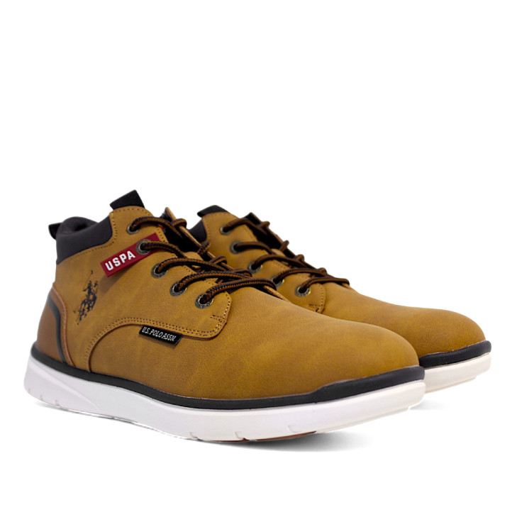Botines U.S. POLO ASSN. ygor camel con paneles marrones - Querol online