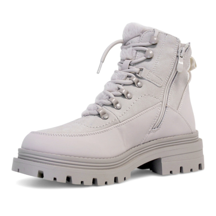 Botines planos U.S. POLO ASSN. alicya beige con cordones redondos - Querol online