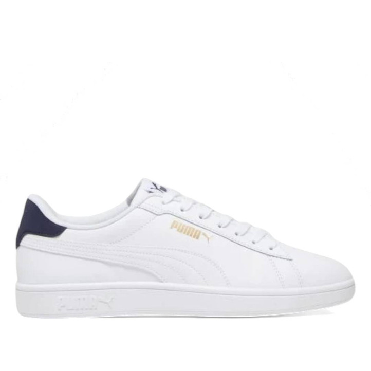 Zapatillas deportivas Puma smash 3.0 blancas con panel trasero azul hombre - Querol online