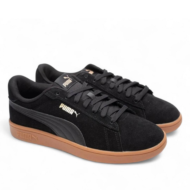 Sabatilles esportives Puma smash 3.0 negres amb sola caramel home - Querol online