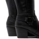 BOTAS COWBOY DE PIEL NEGRO CON CREMALLERA FIONA PORRONET - Querol online