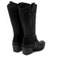 BOTAS COWBOY DE PIEL NEGRO CON CREMALLERA FIONA PORRONET - Querol online