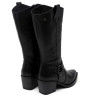 BOTAS COWBOY DE PIEL NEGRO CON CREMALLERA FIONA PORRONET