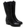 BOTAS COWBOY DE PIEL NEGRO CON CREMALLERA FIONA PORRONET