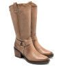 BOTAS COWBOY DE PIEL TAUPE CON CREMALLERA FIONA PORRONET