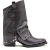 BOTAS DOBLE FAZ DE PIEL MOKA CON TACHUELAS FAITH PORRONET