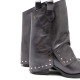 BOTAS DOBLE FAZ DE PIEL MOKA CON TACHUELAS FAITH PORRONET - Querol online