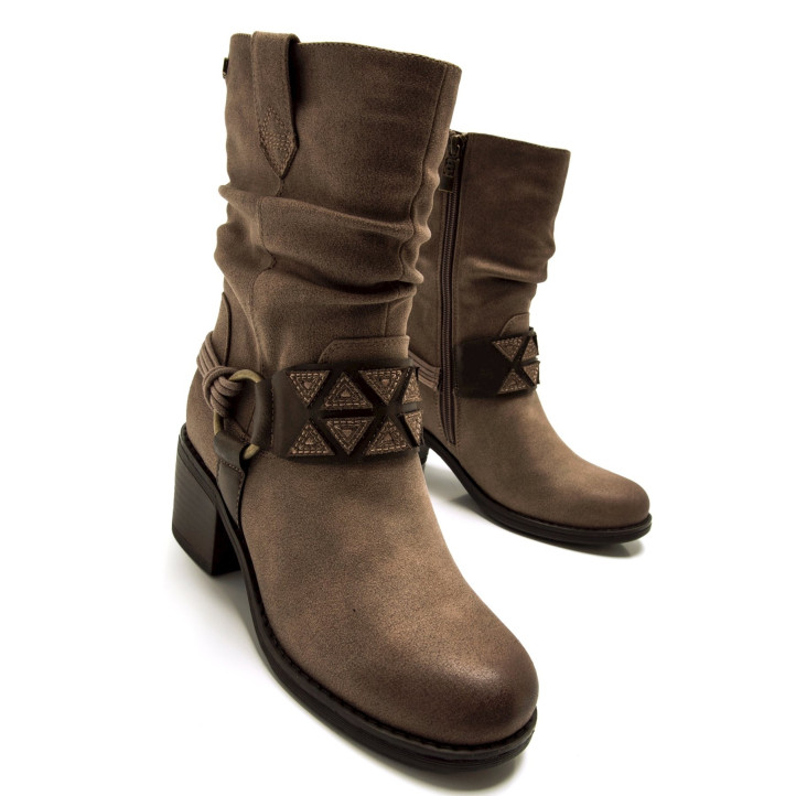 BOTINES DE MUJER MUSTANG PERSEA H MARRON 54666 61399 - Querol online