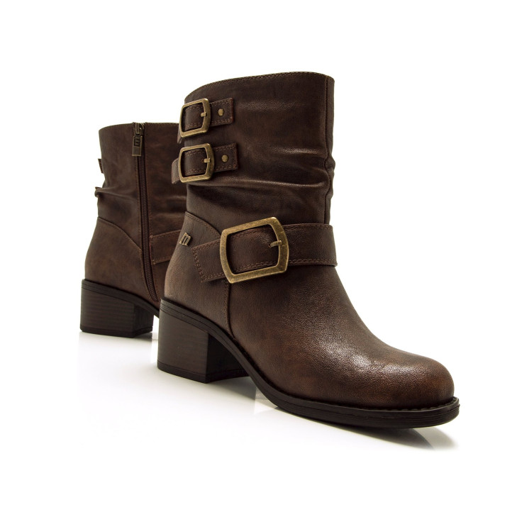 BOTINES DE MUJER MUSTANG PERSEA H MARRON 54664 60997 - Querol online