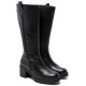 BOTAS DE PIEL CON CREMALLERA NEGRO MAR PORRONET - Querol online